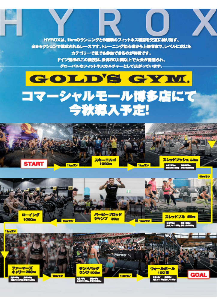 今話題のHYROX今秋導入予定！